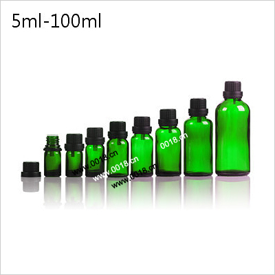 5ML-100ML 绿色精油瓶配大头盖