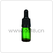 5ML绿色模制滴管精油瓶配防盗滴管盖