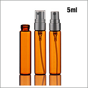 5ML棕色香水瓶配电化铝喷雾器【塑料罩】