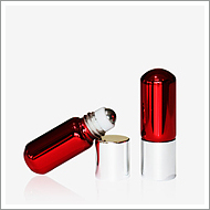 【红色/电镀】3ml滚珠瓶配电化铝滚珠盖